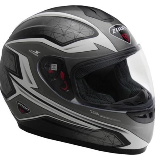 Zoan - Zoan Thunder Electra Graphics Snow Helmet with Double Lens Shield - 223-124SN - Silver - Small