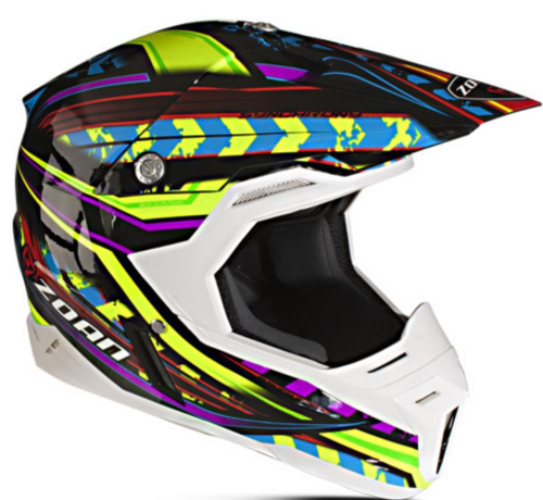 Zoan - Zoan Synchrony MX Monster Graphics Helmet - 521-186 - Black/Blue/Red/Yellow - Large