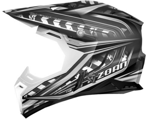 Zoan - Zoan Synchrony MX Monster Graphics Helmet - 521-145 - Black/Gloss Silver - Medium