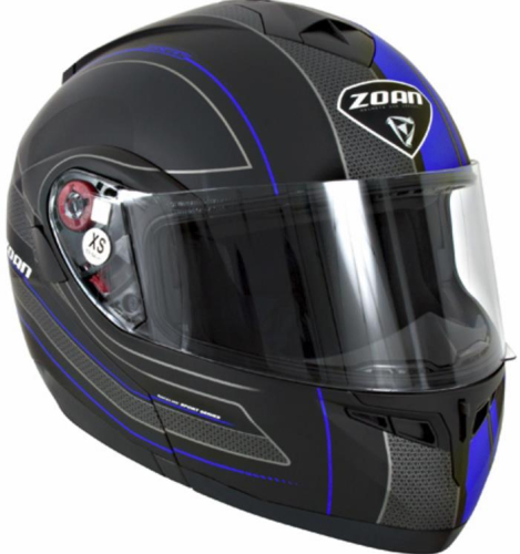 Zoan - Zoan Optimus Raceline Graphics Snow Helmet with Electric Shield - 138-117SN/E - Matte Black/Blue - X-Large