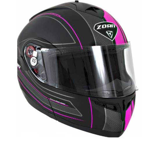 Zoan - Zoan Optimus Raceline Graphics Snow Helmet with Electric Shield - 138-179SN/E - Black/Pink - 3XL