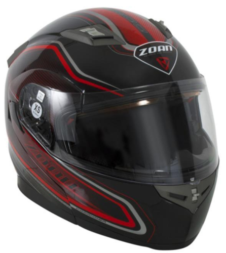 Zoan - Zoan Flux 4.1 Commander Graphics Snow Helmet with Electric Shield - 137-107SN/E - Red - X-Large