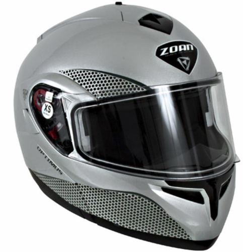 Zoan - Zoan Optimus Solid Snow Helmet with Electric Shield - 038-023SN/E - Silver - X-Small