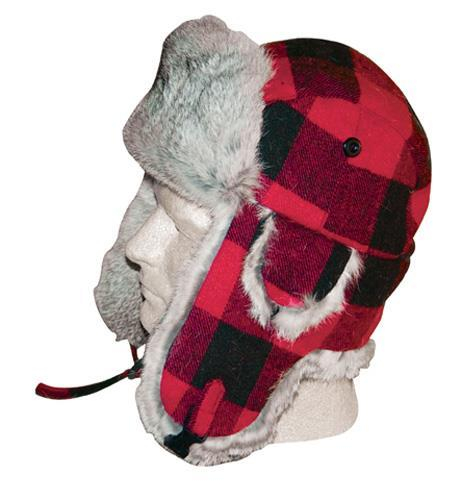 Yukon Tracks - Yukon Tracks Taslan Alaskan Style Hat - HG881 - Red Plaid - X-Large