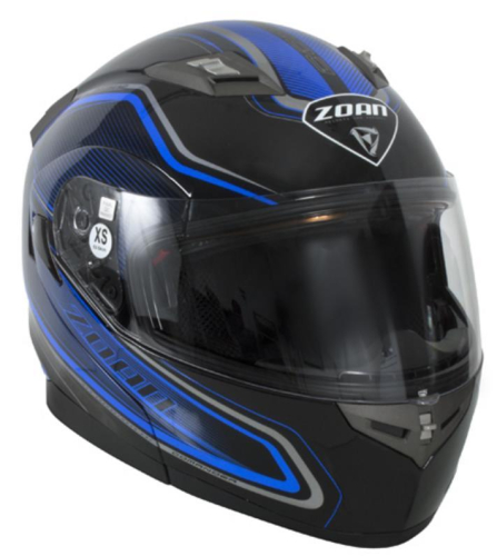 Zoan - Zoan Flux 4.1 Commander Graphics Snow Helmet with Electric Shield - 137-113SN/E - Blue - X-Small