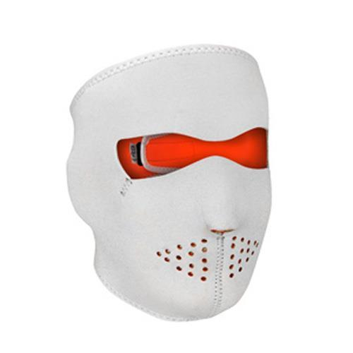 Zan Headgear - Zan Headgear Full Face Mask - WNFM089HV - White/Hi-Vis Orange - OSFM