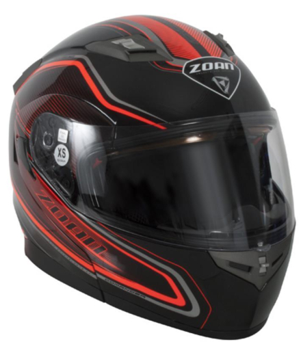 Zoan - Zoan Flux 4.1 Commander Graphics Snow Helmet with Electric Shield - 137-163SN/E - Orange - X-Small