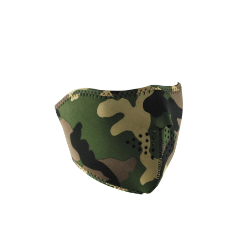 Zan Headgear - Zan Headgear Half Face Mask - WNFM118H - Woodland Camo - OSFM