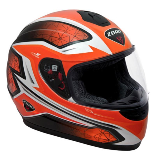 Zoan - Zoan Thunder Electra Graphics Snow Youth Helmet with Electric Shield - 223-160SN/E - Orange - Small