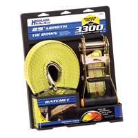 Highland - Highland Super Heavy Duty Ratchet Tie Downs - 2in. x 25ft. - Yellow - 1152500