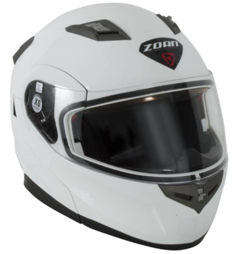 Zoan - Zoan Flux 4.1 Solid Snow Helmet with Electric Shield - 037-006SN/E - White - Large