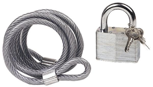 Emgo - Emgo 6ft. Steel Cable and Padlock Set - 81-95403