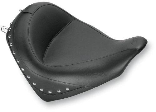 Mustang - Mustang Wide Touring Solo Seat with Driver Backrest - Studded - 79626