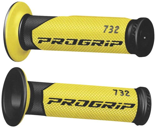 Pro Grip - Pro Grip 732 Duo Density Road Grips - Black/Yellow - 732YLBK