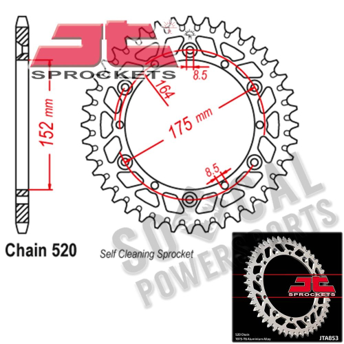 JT Sprockets - JT Sprockets Aluminum Rear Sprocket - 51T - JTA853.51