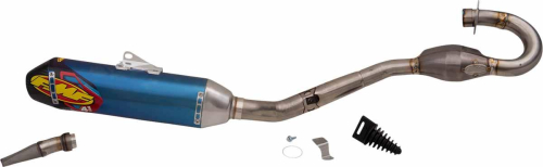 FMF Racing - FMF Racing Factory 4.1 RCT Full System with MegaBomb Header - Blue Anodized Titanium Muffler - Carbon End Cap - 042373