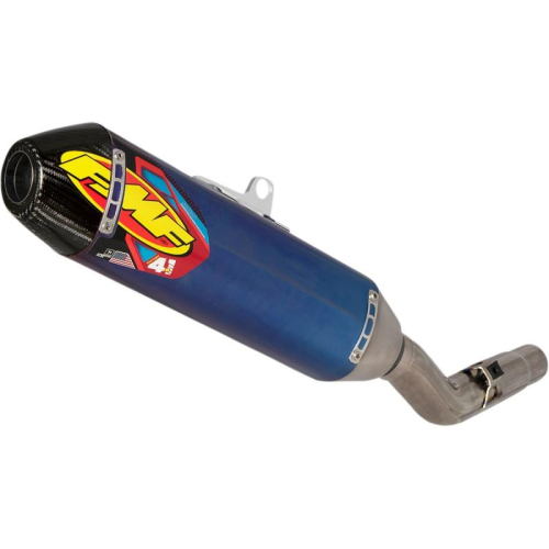 FMF Racing - FMF Racing Factory 4.1 RCT Slip-On - Blue Anodized Titanium Muffler - Carbon End Cap - 41603