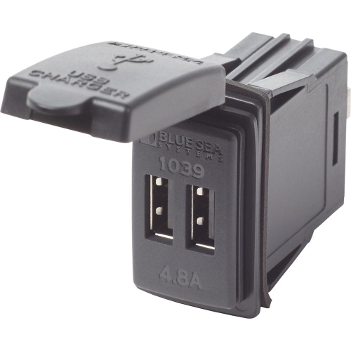 Blue Sea Systems - Blue Sea Dual USB Charger - 24V Contura Mount