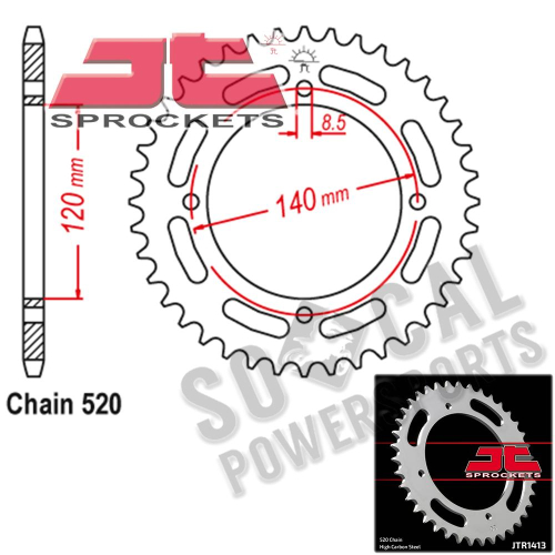 JT Sprockets - JT Sprockets Steel Rear Sprocket - 39T - JTR1413.39