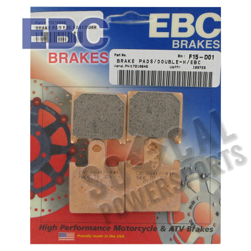 EBC - EBC Double-H Sintered Brake Pads - FA417/4HH