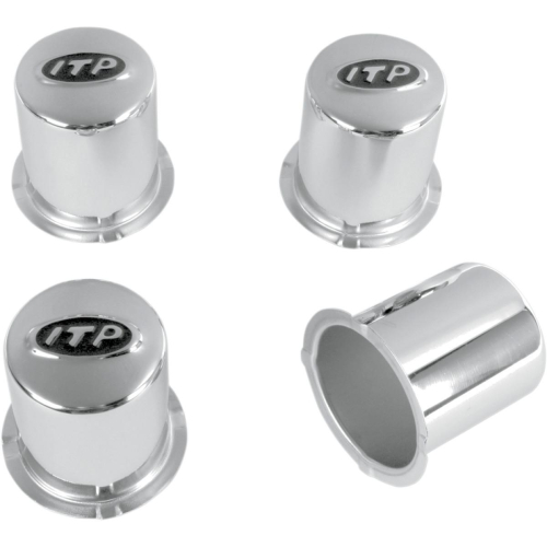 ITP - ITP Steel Center Caps - 4/110-4/4 Bolt Pattern - Chrome - SM1300BX