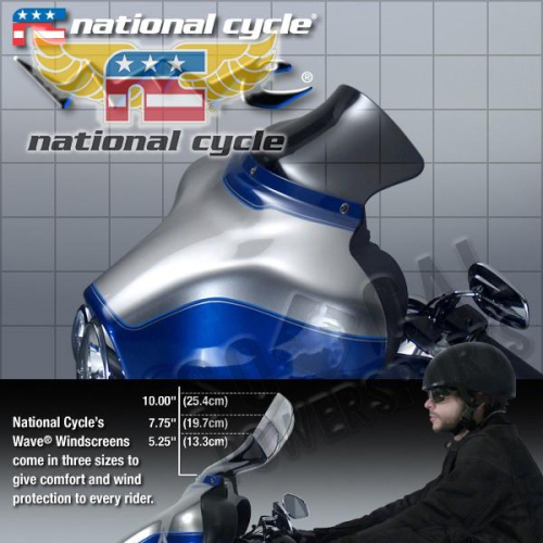 National Cycle - National Cycle Wave Windscreen - 5.25in./Dark Tint - N27403