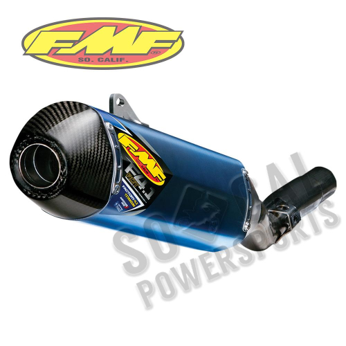 FMF Racing - FMF Racing Factory 4.1 RCT Slip-On - Blue Anodized - Carbon Endcap - 045561