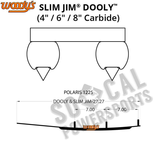 Woodys - Woodys Dooly Carbide Wear Rods - 4in. - DP4-1225