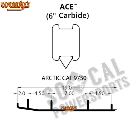 Woodys - Woodys Ace Runners with 6in. Carbide - AA6-9750