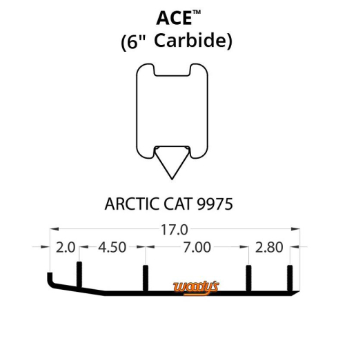 Woodys - Woodys Ace Runners with 6in. Carbide - AA6-9975