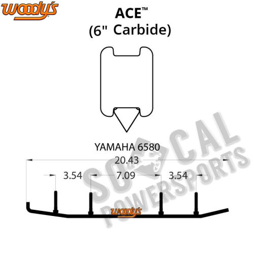 Woodys - Woodys Ace Runners with 6in. Carbide - AY6-6580