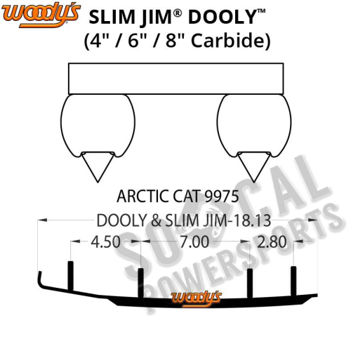 Woodys - Woodys Dooly Carbide Wear Rods - 4in. - DA4-9975