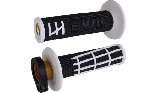 ODI - ODI Emig 2.0 Racing V2 Lock-On Grips - Black/White - H36E2BW