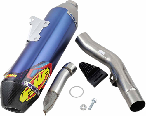 FMF Racing - FMF Racing Factory 4.1 RCT Slip-On - Anodized Titanium Muffler with Carbon Fiber End Cap - 043373