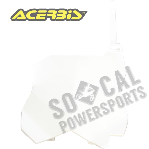 Acerbis - Acerbis Front Number Plate - White - 2449390002