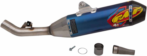 FMF Racing - FMF Racing Factory 4.1 RCT Slip-On - Blue Titanium Muffler - Carbon End Cap - 041587