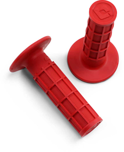 ODI - ODI MX Single-Ply Full Waffle Grips - Red - H02RFR