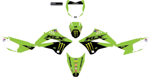 DCOR - DCOR 2021 Monster Energy Complete Graphic Kit - Black - 20-20-071