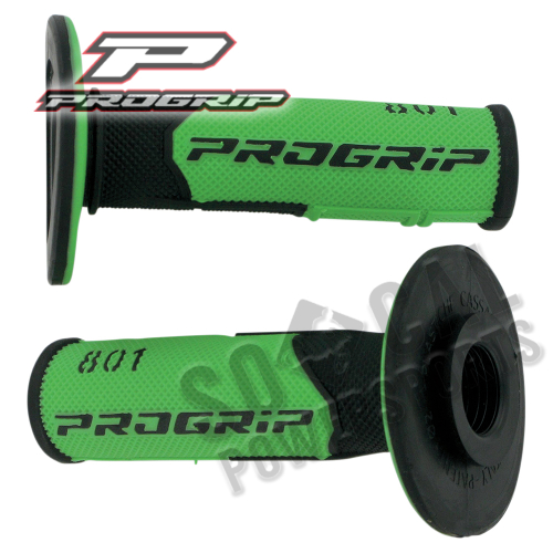 Pro Grip - Pro Grip 801 Hybrid Duo-Density Cross Grips - Black/Green - 801BLK/GRN