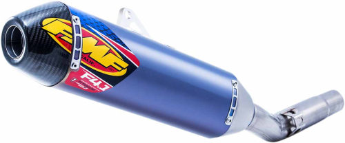 FMF Racing - FMF Racing Factory 4.1 RCT Slip-On - Blue Titanium Muffler - Carbon End Cap - 043365