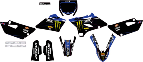 DCOR - DCOR 2021 Star Racing Yamaha Complete Graphics Kit - Black - 20-50-141