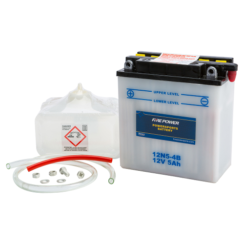 Fire Power - Fire Power Conventional 12V Standard Battery with Acid Pack - 12N5-4B