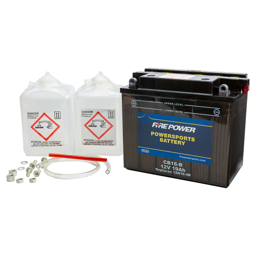 Fire Power - Fire Power Conventional 12V Heavy Duty Battery With Acid Pack - CB16-B