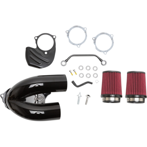 S&S Cycle - S&S Cycle Tuned Induction Air Cleaners - Gloss Black - 170-0567A