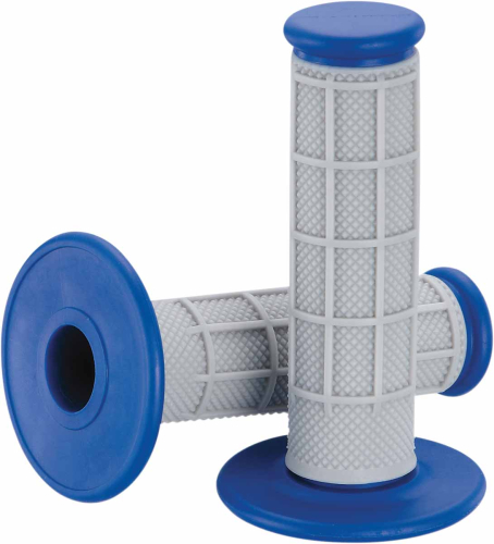 Moose Racing - Moose Racing Qualifier Half Waffle Grips - Gray/Blue - 0630-1831