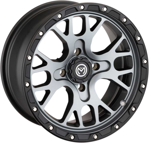 Moose Utility - Moose Utility 545X Wheel - 14x7 - 5+2 Offset - 4/110 - Gray/Satin Black - 0230-0966