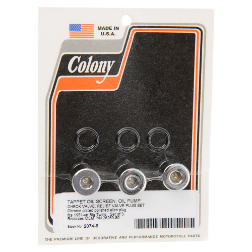 Colony - Colony Custom Oil Pump Plug Kit - Allen-head Style - 2074-6