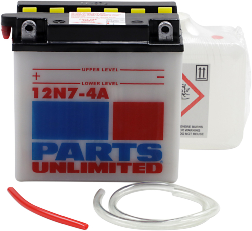 Parts Unlimited - Parts Unlimited 12V Conventional Battery Kit - 12N7-4A-FP