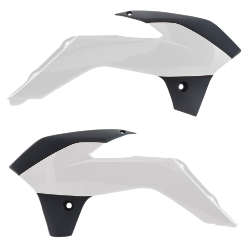 Acerbis - Acerbis Radiator Shrouds - White/Black - 2314261035