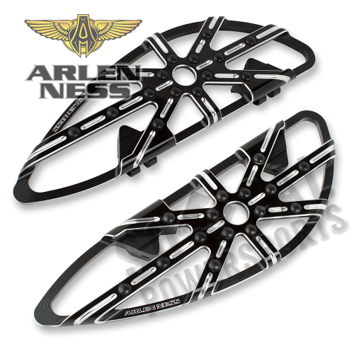 Arlen Ness - Arlen Ness 10-Gauge Driver Floorboards - Black - 06-861